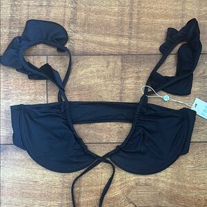 Frankie’s birdie bikini top black sz l